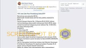 Mertua yang berperan sebagai suami di rumah. Cek Fakta Benarkah Peserta Bpjs Kesehatan Dapat Blt Sebesar Rp 4 Juta
