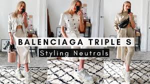 Check spelling or type a new query. 4 Ways To Wear Balenciaga Triple S Sneakers With Neutral Outfits For Spring Summer 2019 Youtube