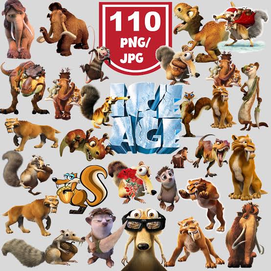 110 Ice Age PNG Bundle, Sid the Sloth Clipart, Manny PNG, Ice Age 2, Diego,  Ellie PNG, Crash and Eddie, Peaches, Granny High Quality Images - Etsy