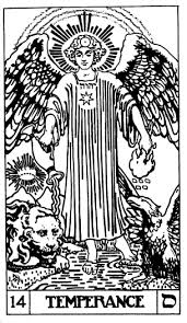 Classically female, the woman or angel on the temperance card is mixing up a blend of subtle energies for the evolution of the personality. The Temperance Card Tarot Card Tarot Cards Tarot Major Arcana Tarot