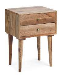 Made In India Mid Century 2 Drawer Table Drawer Table Acacia Wood Furniture Making