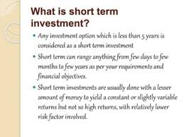 Best Short-Term Investment Options In India