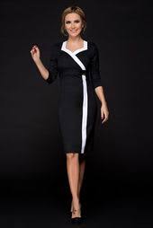 Siyah Beyaz Elbise 15k208 Siyah Beyaz Elbiseler Moda Stilleri Elbise
