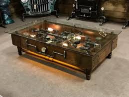 Steampunk Table Steampunk Furniture Minnesota Steampunk Room Decor Machine Age Lamps In 2020 Coffee Steam Steampunk Coffee Table Barn Wood
