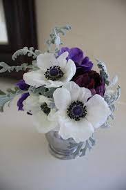 Purple And White Anemones Together Even Better Anemone Flower White Anemone Anemone Centerpiece