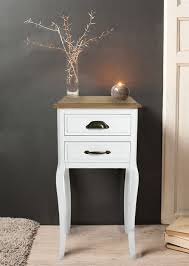 Trouvez table de chevet blanche dans acheter et vendre | achetez et vendez des articles localement à québec. Table De Chevet Romantique 2 Tiroirs En Bois Blanc Et Plateau Bois Naturel Aux Poignees Mixees Pieds Galbes 37x35x69cm Caline Tiroir Bois Table De Chevet Table De Chevet Grise