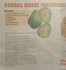 Rougail Morue Chouchou Vegetables Food