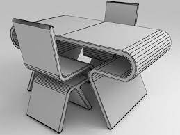 Futuristic ultramodern desk & chair. Futuristic Furniture Ultramodern Desk Chair Design Set 3d Model 6 3ds Max Free3d