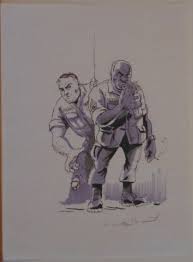WAYNE VANSANT original art, Signed, FRAG GING, 9x12, NAM, Military, Army