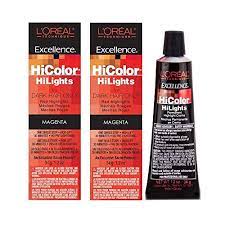 Loreal hilights for dark hair magenta. Amazon Com Loreal Hicolor Hilights For Dark Hair Only Magenta 2 Pack With 16 Ounce Oreor Creme 30 Developer Beauty