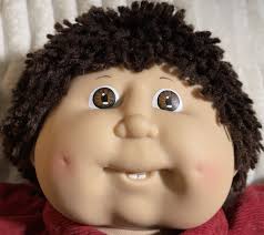 Cabbage Patch Kids Doll Fuzzy Brown Hair Boy HM10 Red Corduroy Outfit  TAIWAN IC6