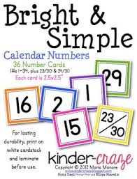Bright And Simple Calendar Numbers Student Book Boxes Calendar Numbers Classroom Calendar