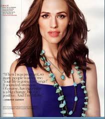 Jennifer Garner wearing Stephen Dweck turquoise and chain necklaces for  Instyle magazine