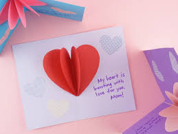 Mine were 7 inch by 14 inch in size. Diy Pop Up Heart Mother S Day Card Fun365