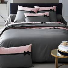 Parure De Draps 4 Pi Ces Frou Frou Anthracite Linge De Lit Bed Cover Design Designer Bed Sheets Bed
