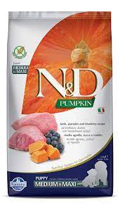 Check spelling or type a new query. Farmina N D Pumpkin Dry Dog Food Grain Free Puppy Medium Maxi Breed 2 5 Kg Lamb And Blueberry Amazon In Pet Supplies