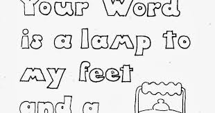 Print version (pdf) this month's featured fun and games. Coloring Pages For Kids By Mr Adron Your Word Is A Lamp To My Feet Free Kid S Coloring Page
