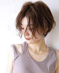 丸顔さんに似合う前髪なし ショートボブ特集 フェイスラインをおしゃれに隠そう folk 前髪なし ショートボブ ボブパーマ パーマ ショートボブ