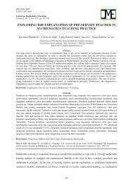 If we talk about the wonders of the world buildings, then we will see eiffel tower as one of them. Pdf Exploring The Explanation Of Pre Service Teacher In Mathematics Teaching Practice