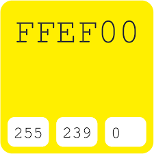 Canary Yellow Ffef00 Hex Color Code Schemes Paints