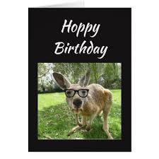 Hoppy Birthday Fun Kangaroo Australia Animal Art Card Zazzle Com Australian Animals Australia Animals Animals