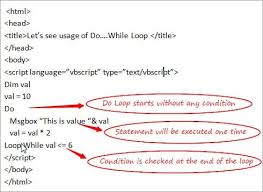 Vbscript Loops For Loop Do Loop And While Loop