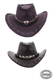 Handmade Leather Heart Concho Hat Band Black Leather Concho Hatband Festival Wear Hatbands Black Leather Choker Brown Leather Hat Leather Cowboy Hats