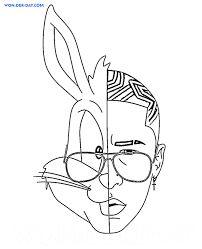 Want to discover art related to bad_coloring? Bad Bunny Coloring Pages Printable Coloring Pages