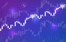 vector background with stock market candlesticks chart forex