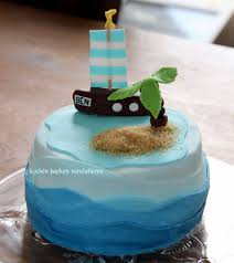 Mnaritime Geburtstagstorte Mit Schiff Und Insel Fur Den Kleinen Ben Geburtstagstorte Motivtorte Torten