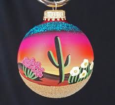 From a stay at aspen lodge to a hot air ballon festival there's much to see and do in the southwest during december. Desert Sunset Hand Painted Ornament Joe Wilcox Indian Den