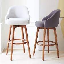 Adjustable industrial swivel stool west elm. Saddle Bar Counter Stools
