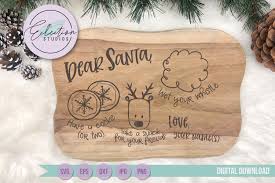 Christmas, cricut files, cut files, dear santa svg, dear santa tray svg, free svgs, santa's cookies svg, silhouette files, svg, svg files. Dear Santa Doodle Cookie Tray Svg By Eclectionstudios Thehungryjpeg Com