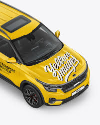 Download Crossover Suv Mockup Half Side View High Angle Shot In Vehicle Mockups On Yellow Images Object Mockups PSD Mockup Templates