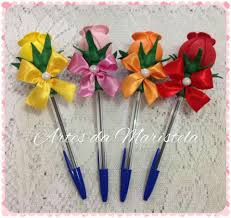Caneta De Flor De Eva Passo A Passo Ponteira Trabalhos Manuais Canetas De Flores Flores De Papel