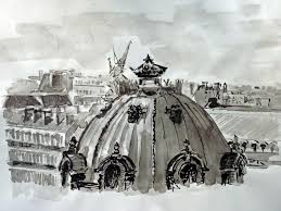 Toit De L Opera Garnier Dessin Urbain Paysage Urbain Art