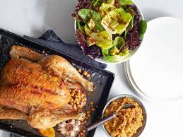 Roast Chicken With Chickpea Stuffing And Big Green Salad