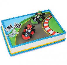 This super mario brother cake is just your basic duncan hines cake iced with wilton's buttercream frosting recipe. Mario Kart Wii Cake Topper 4 Pieces Walmart Com Walmart Com