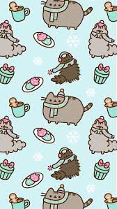 Free Exclusive Pusheen Android And Iphone Christmas Wallpapers Clairesblog Angie J A Wallpaper Iphone Christmas Pusheen Christmas Christmas Wallpaper