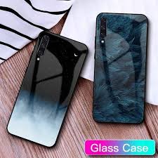 Tempered Glass Case For Samsung Galaxy A50 Feather Print Cover For Samsung Galaxy A30 A20 A10 A40 In 2020 Samsung Galaxy Samsung Phone