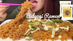 Asmr New Samyang Bulgogi Ramen Cooking Eating Sounds No Talking Youtube
