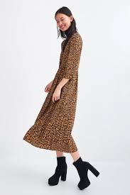 Image 4 Of Animal Print Dress From Zara Dresses Animal Print Dresses Print Dress