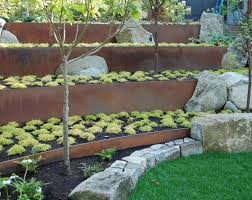 Garten Stutzmauer Aus Stahl Ein Modernes Funktionales Und Langlebiges Gestaltungselement Dekorationen Ideen Garten Landschaftsbau Gartengestaltung Garten