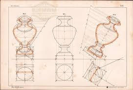 1898 год. Литография Изображение вазы