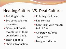 Similarities Of Deaf Culture And Hearing Culture Deaf Culture Deaf Awareness Asl Sign Language Deaf Culture