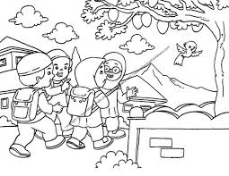 Gambar mewarna kartun anak muslim medsos kini . Gambar Mewarnai Anak Anak Pulang Sekolah Ebook Anak