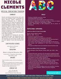 This template is in a timeline style to make the resume easy to read. Special Education Teacher Resume Samples Templates Pdf Doc 2021 Special Education Teacher Resumes Bot