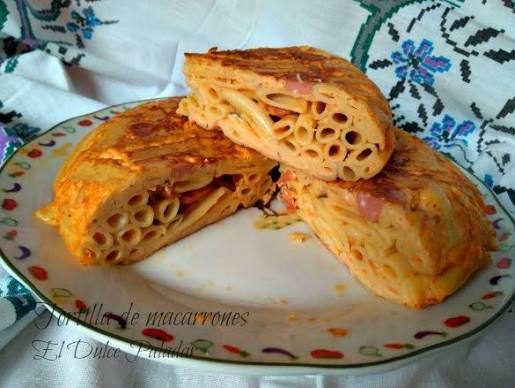 Tortilla de macarrones - El dulce paladar