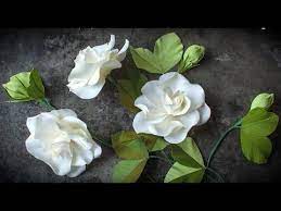How To Make A Crepe Paper Gardenia With Double Sided Crepe Youtube Paper Flower Video Paper Flowers Paper Flowers Craft