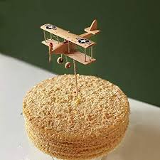 In 5 Wood Natural Vintage Aircraft Model Biplane Topper Cake Airplane For Party Theme Adventure Birthday Boy Shower Baby Kids Cake Toppers Bakeware Free Shipping Worldwide Www Klevering Com